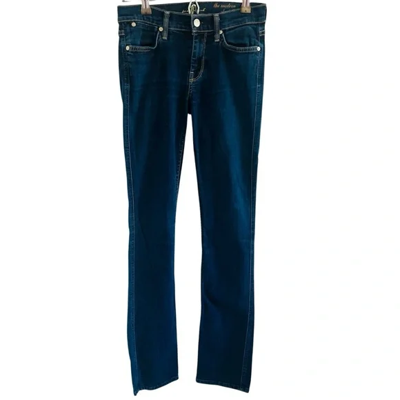 7 For All Mankind Skinny Dark Blue Jeans - Picture 3 of 6